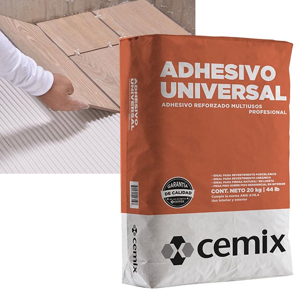 CEMIX ADHESIVO UNIVERSAL BLANCO, SACO DE 20 KG