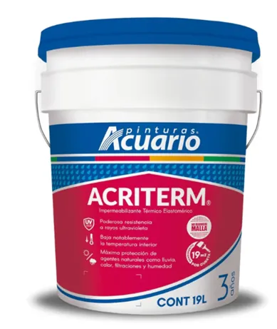 ACUARIO CUBETA ACRITERM BLANCO 3 AÑOS, 19 LTS